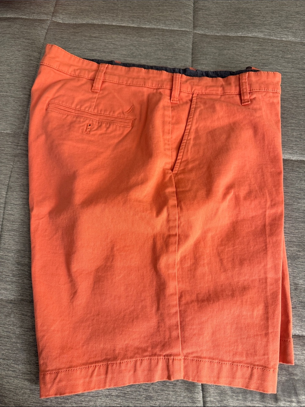 Nautica Coral Orange Cotton Deck Shorts Classic Fit Shorts